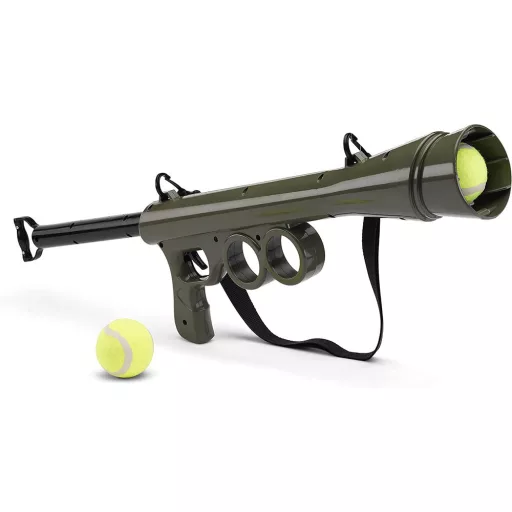 Pistol de jucarie lansator de mingi pentru caini