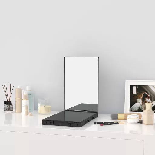 Oglinda cu 3 panouri, cu suspensie telescopica