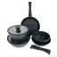 Set oale si tigaie antiderapante, 9 piese, cu maner detasabil