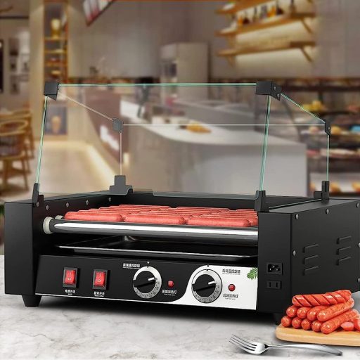 Aparat de prajit-incalzit crenvursti cu role pentru preparare HOT DOG