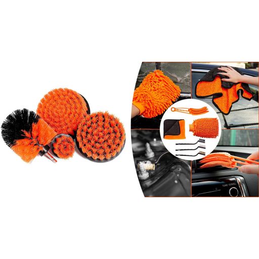 Set curatare si ingrijire auto din 20 de piese pentru suprafete exterioare si interioare