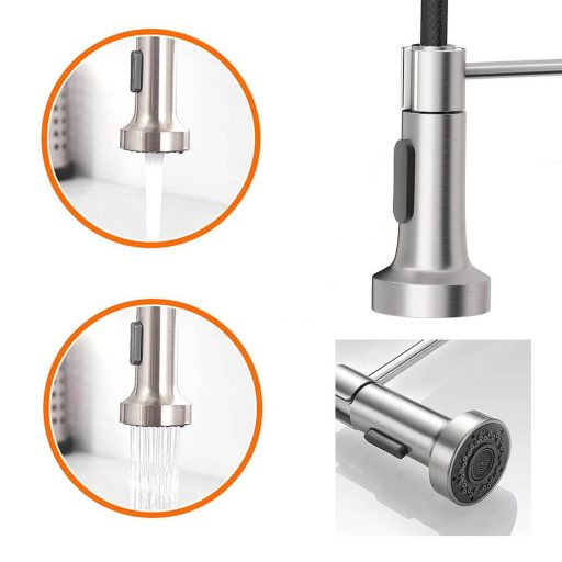 Baterie pentru chiuveta cu teava flexibila si cap de dus detasabil