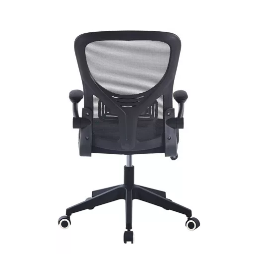 Scaun de birou ergonomic cu cotiera rabatabila, negru