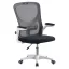 Scaun de birou ergonomic cu cotiera rabatabila, alb