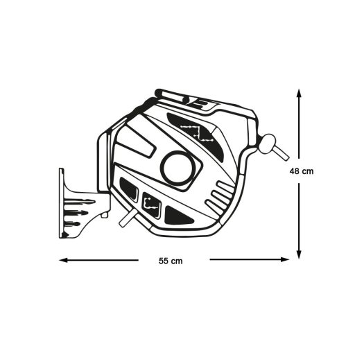 Set stropitoare de gradina cu tambur de furtun, 30 m
