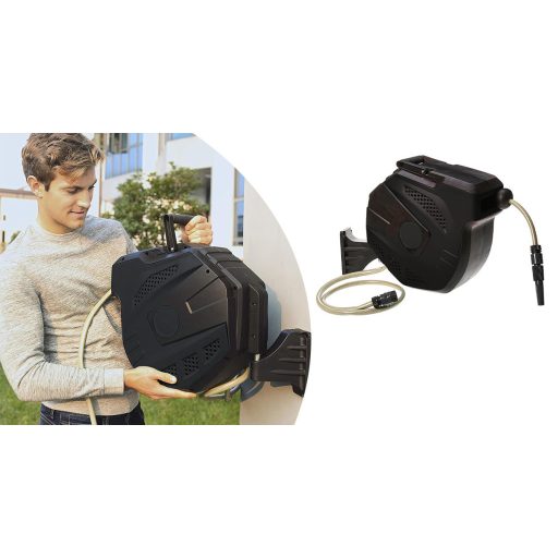 Set stropitoare de gradina cu tambur de furtun, 30 m