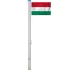 Stalp pentru steag, cu drapelul Ungariei cu doua fete de 90x150 cm