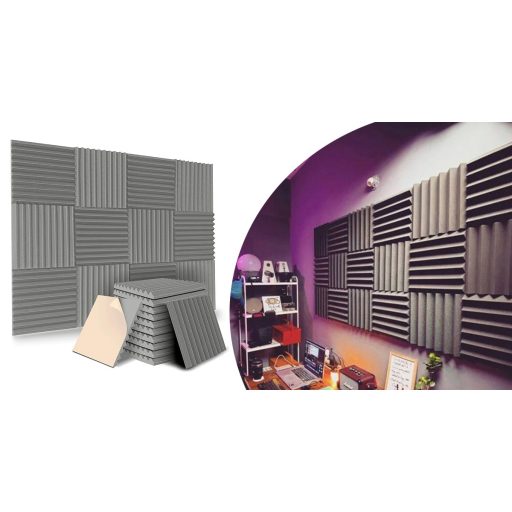 12 panouri de perete autoadezive, antifonice, din spuma