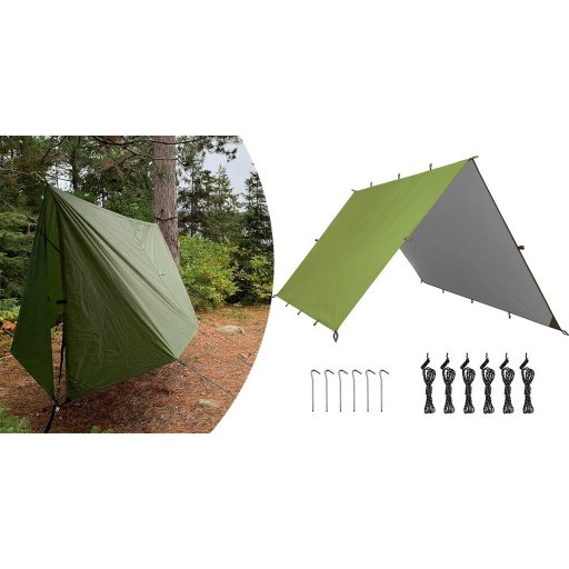 Prelata impermeabila de 3x3 metri pentru camping, cu geanta cadou