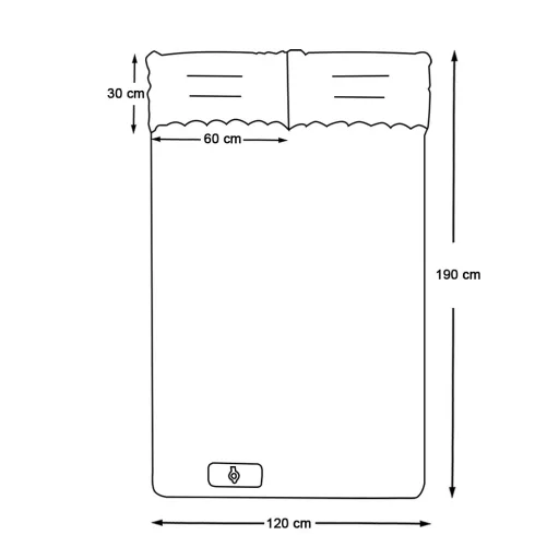 Saltea dubla pentru drumetii, verde