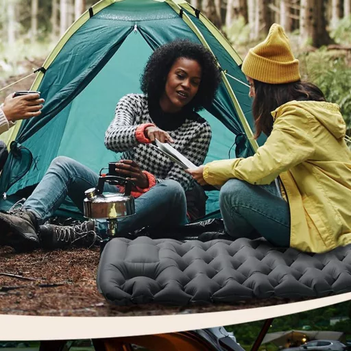 Saltea single pentru drumetii, gri