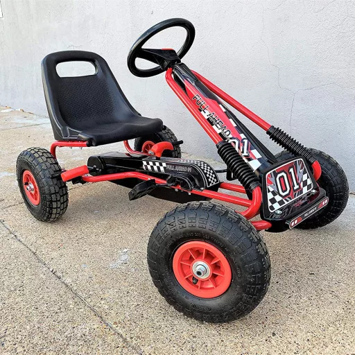 Kart pentru copii cu pedale, rosu