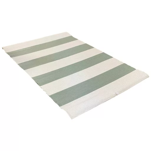 Covor de exterior, cu doua fete, 180x120 cm, verde-bej