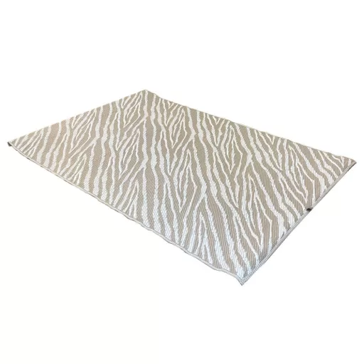 Covor de exterior, cu doua fete, 180x120 cm, bej
