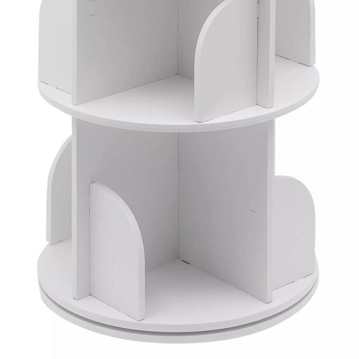 Forgó könyvespolc 46x46x160cm, fehér 