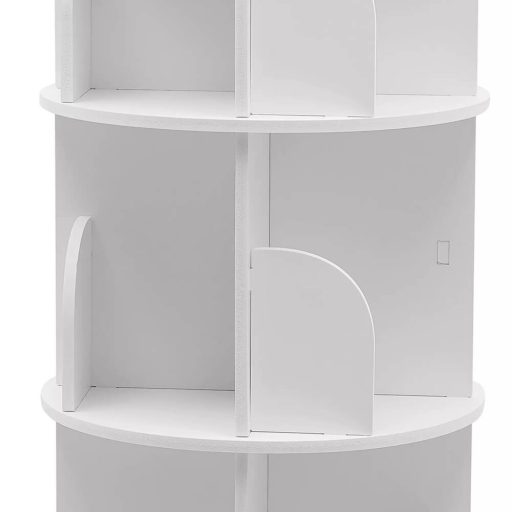Forgó könyvespolc 46x46x160cm, fehér 