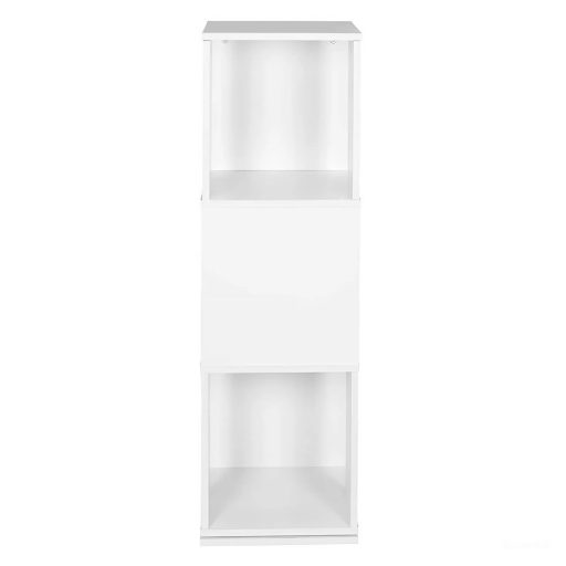 Raft de carti rotativ, 34x34x108 cm, alb