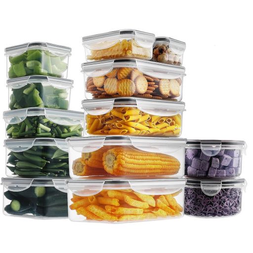 Set de 24 cutii din plastic pentru pastrarea prospetimii alimentelor