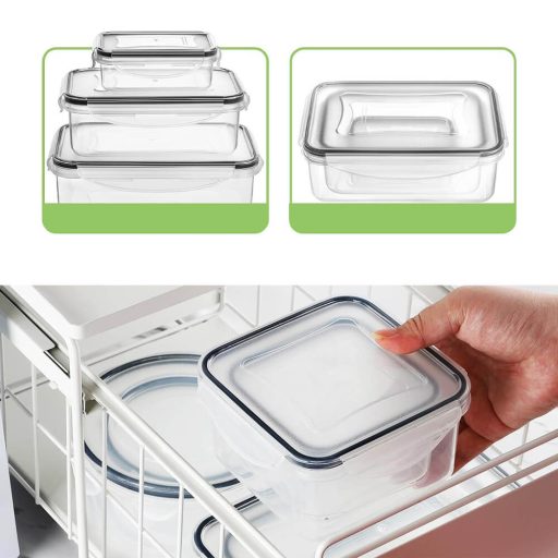 Set de 24 cutii din plastic pentru pastrarea prospetimii alimentelor