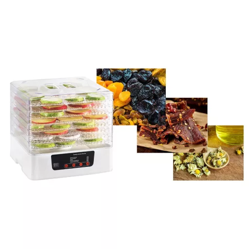 Deshidrator de fructe și legume cu 8 tăvi