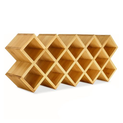 Suport pentru condimente din bambus, cu 18 piese