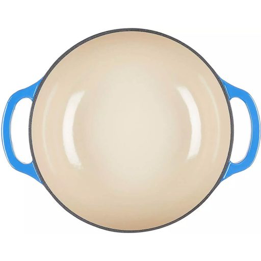 Oala din fonta emailata cu capac, 5.7 L, albastru