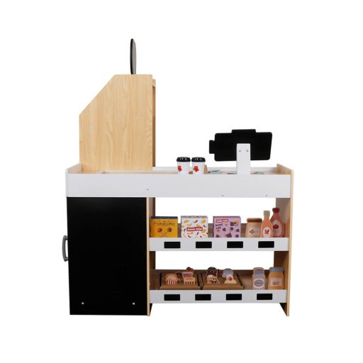 Supermarket de jucarie din lemn cu accesorii