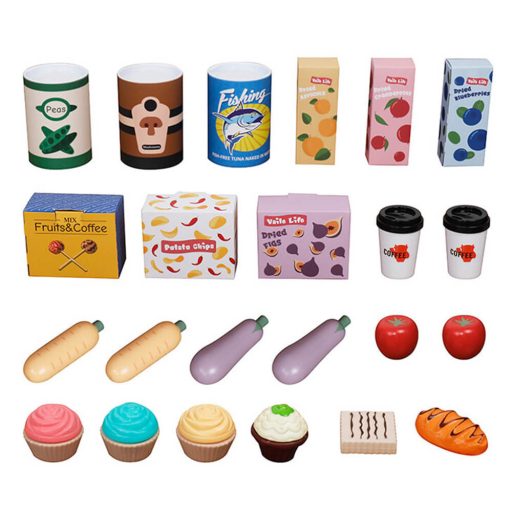 Supermarket de jucarie din lemn cu accesorii