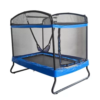 Trampolin pentru copii cu leagăn și plasă de siguranță