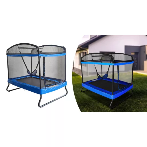 Trampolin pentru copii cu leagăn și plasă de siguranță