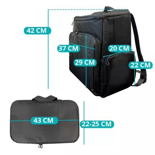 Rucsac, negru 43x25x42cm
