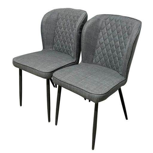 Scaun de bucatarie Leo, 2 buc, gri