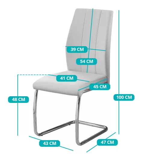Set de scaune Jana, 2 buc, gri