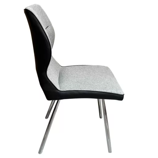 Scaun de bucatarie Lisa, 2 buc, gri-negru