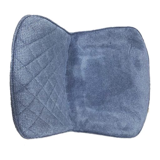 Scaun de bucatarie Zoe, 2 buc, albastru otel