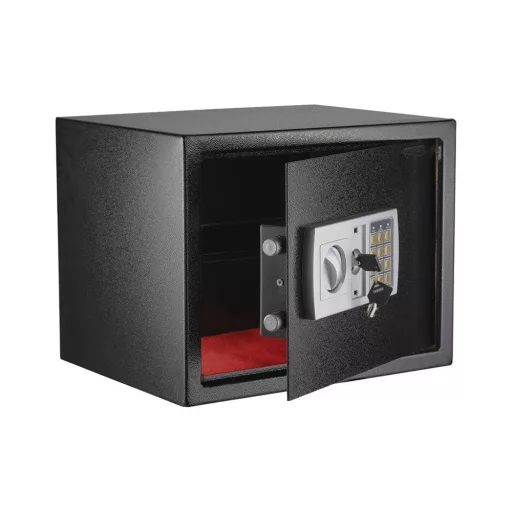 Seif digital, dimensiune mare, negru