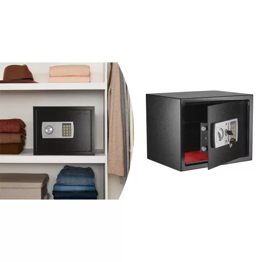 Seif digital, dimensiune mare, negru