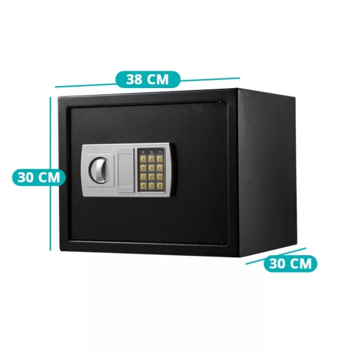 Seif digital, dimensiune mare, negru