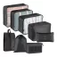 Set organizator pentru bagaje, 8 piese, negru