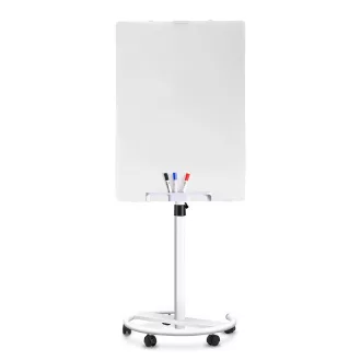 Tabla flipchart magnetica, pe roti, din sticla, 70x100 cm