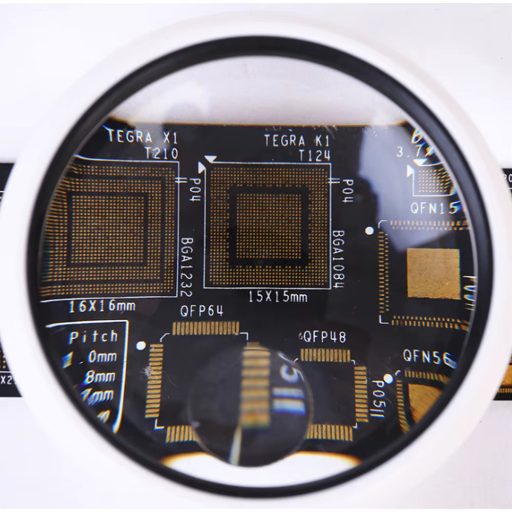 Suport pentru panou (a treia mână) cu lupă LED, 2 cleme și suport pentru fier de lipit