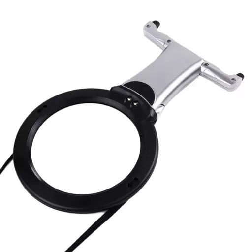 Lupă de gât cu LED dublu, lumină alb rece