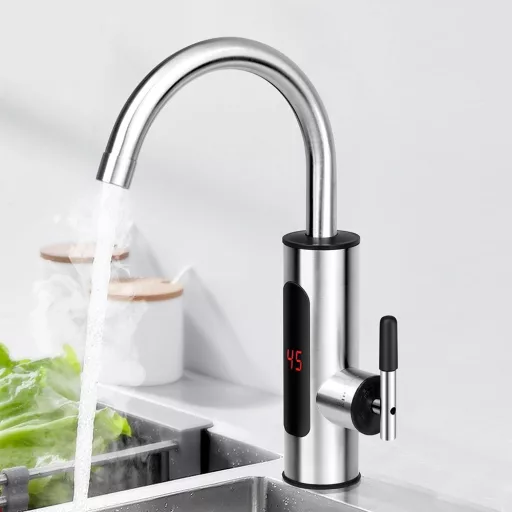 Robinet electric cu incalzire apa, racord inferior