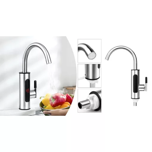 Robinet electric cu incalzire apa, racord inferior