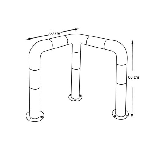 Balustrada de protectie in forma de L