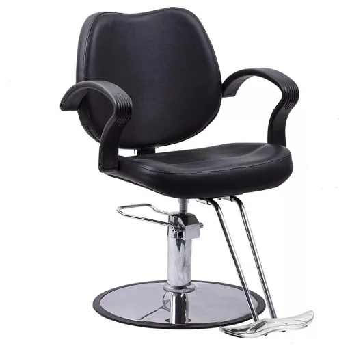Scaun de coafor reglabil pe inaltime, negru