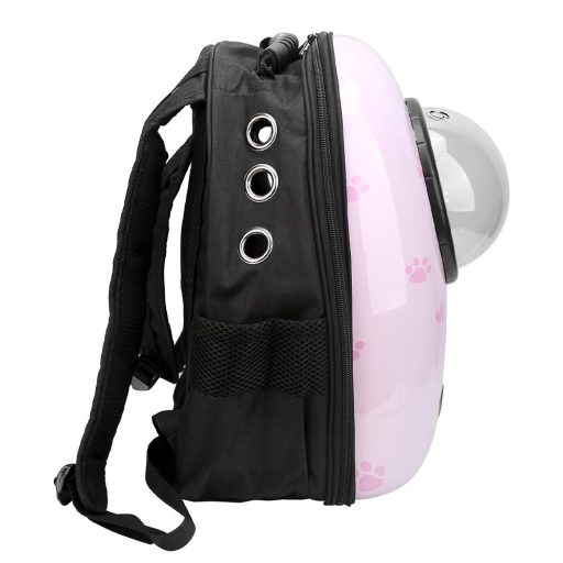 Rucsac pentru transportul animalelor de companie, roz cu model pisicuță
