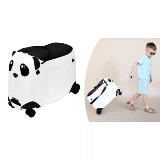 Valiza pentru copii, cu roti si functie de calarit