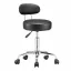 Scaun cosmetic cu spatar, negru