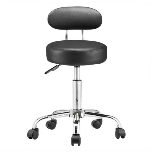 Scaun cosmetic cu spatar, negru